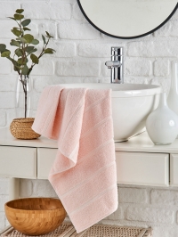 Турецкое махровое полотенце DO&CO TUROVA Пудра